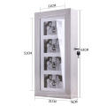 15x28 inch White Photo Frames Jewelry Armoire Wall Mounted Cabinet 4 Picture Display Cabinet Villous Render Inside Bedroom Gift